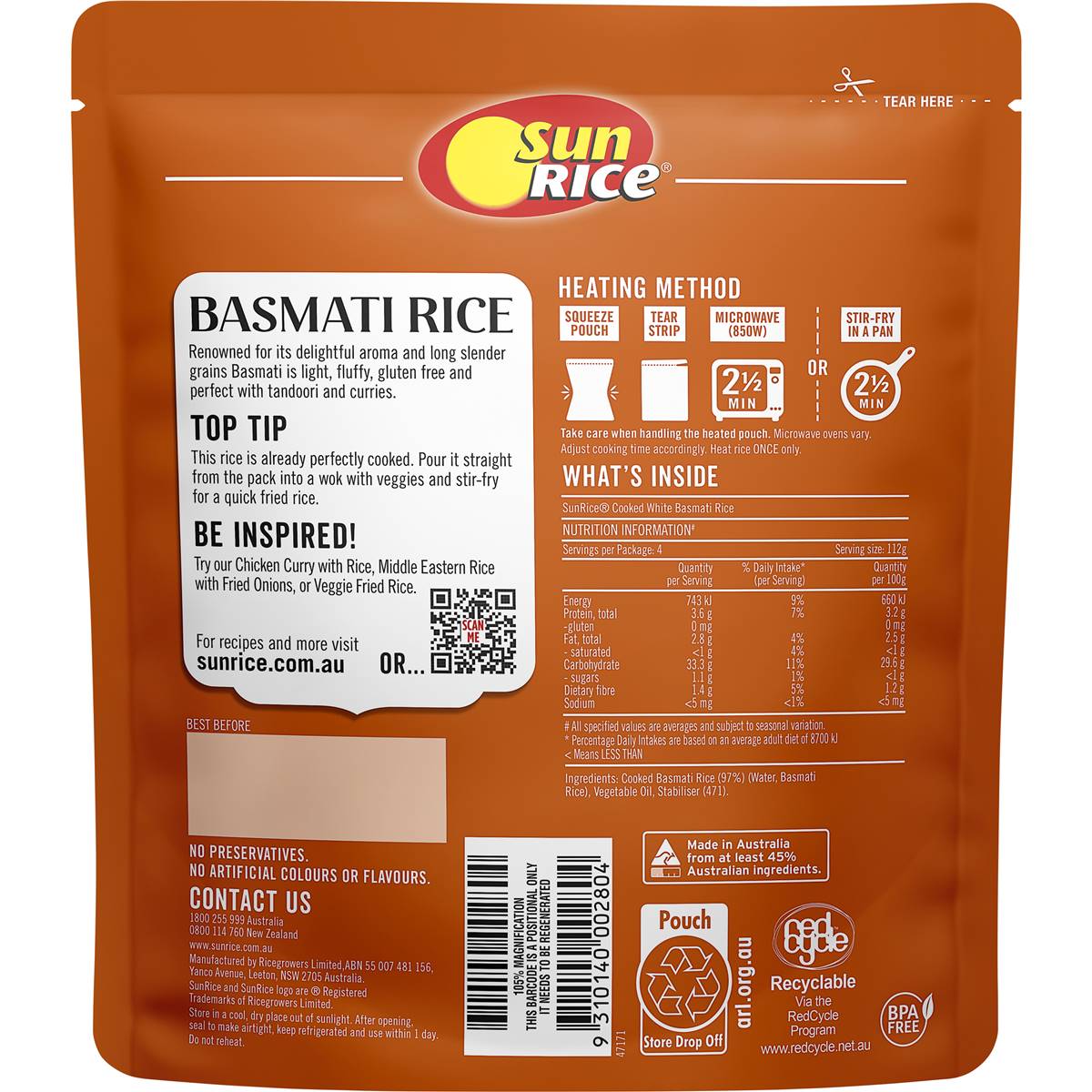 Basmati Rice 90 seconds 450gms