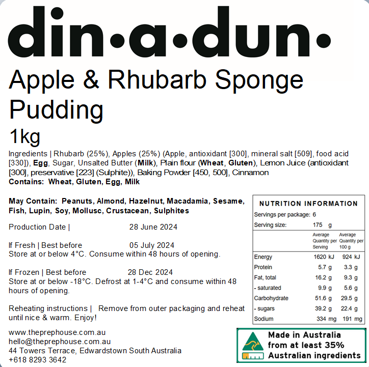 Apple & Rhubarb Sponge Cake