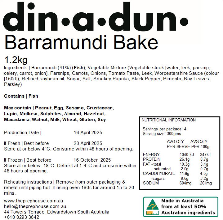 FRESH Easter Barramundi Bake 1kg