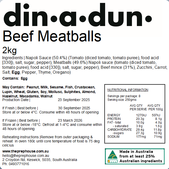 Pork & Veal Meatballs