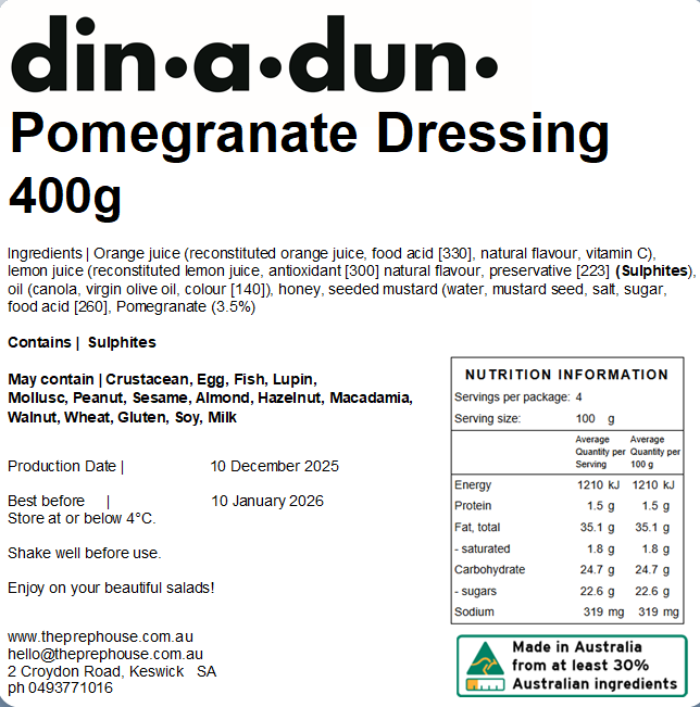 Pomegranate Dressing 400gm