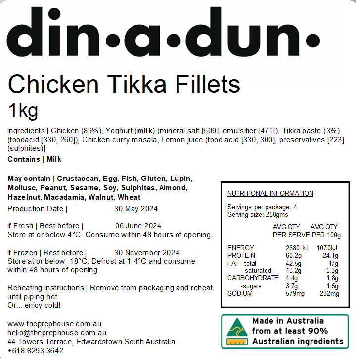 Chicken Tikka Fillets