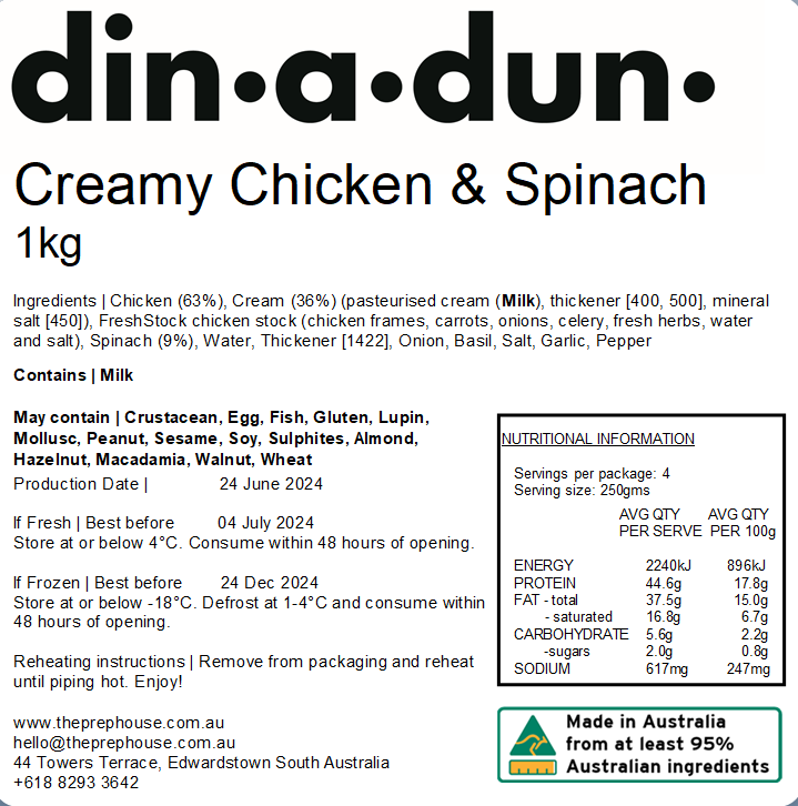 Creamy Chicken & Spinach