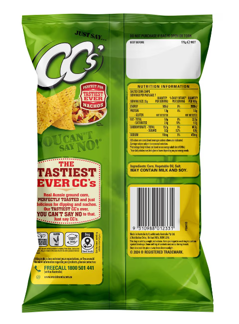Corn Chips (CC's) 175gm pack