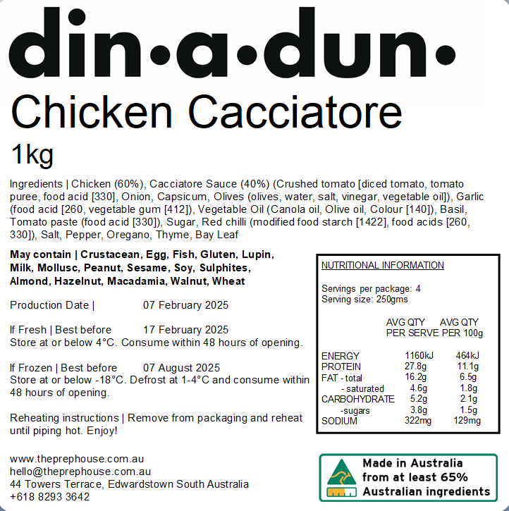 Chicken Cacciatore