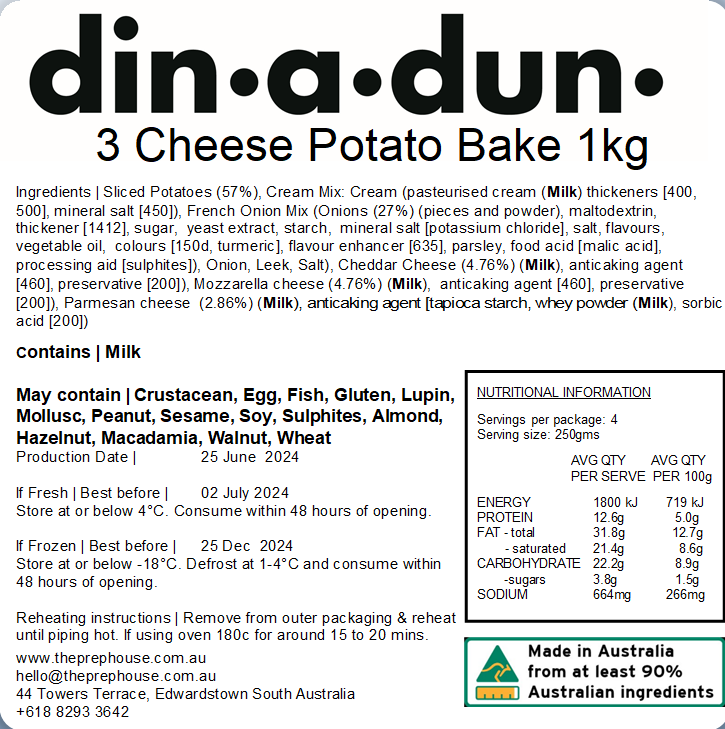 3 Cheese Potato Bake