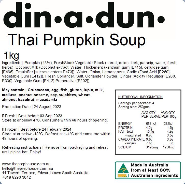 Thai Pumpkin Soup 1kg