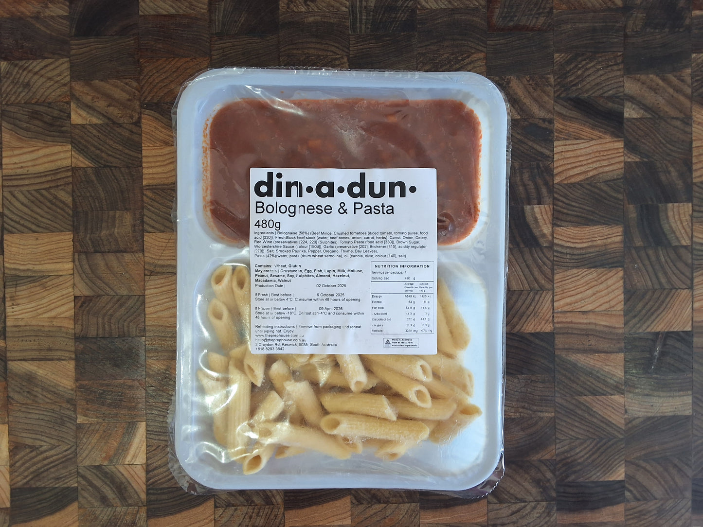 Individual Beef Bolognese and Pasta