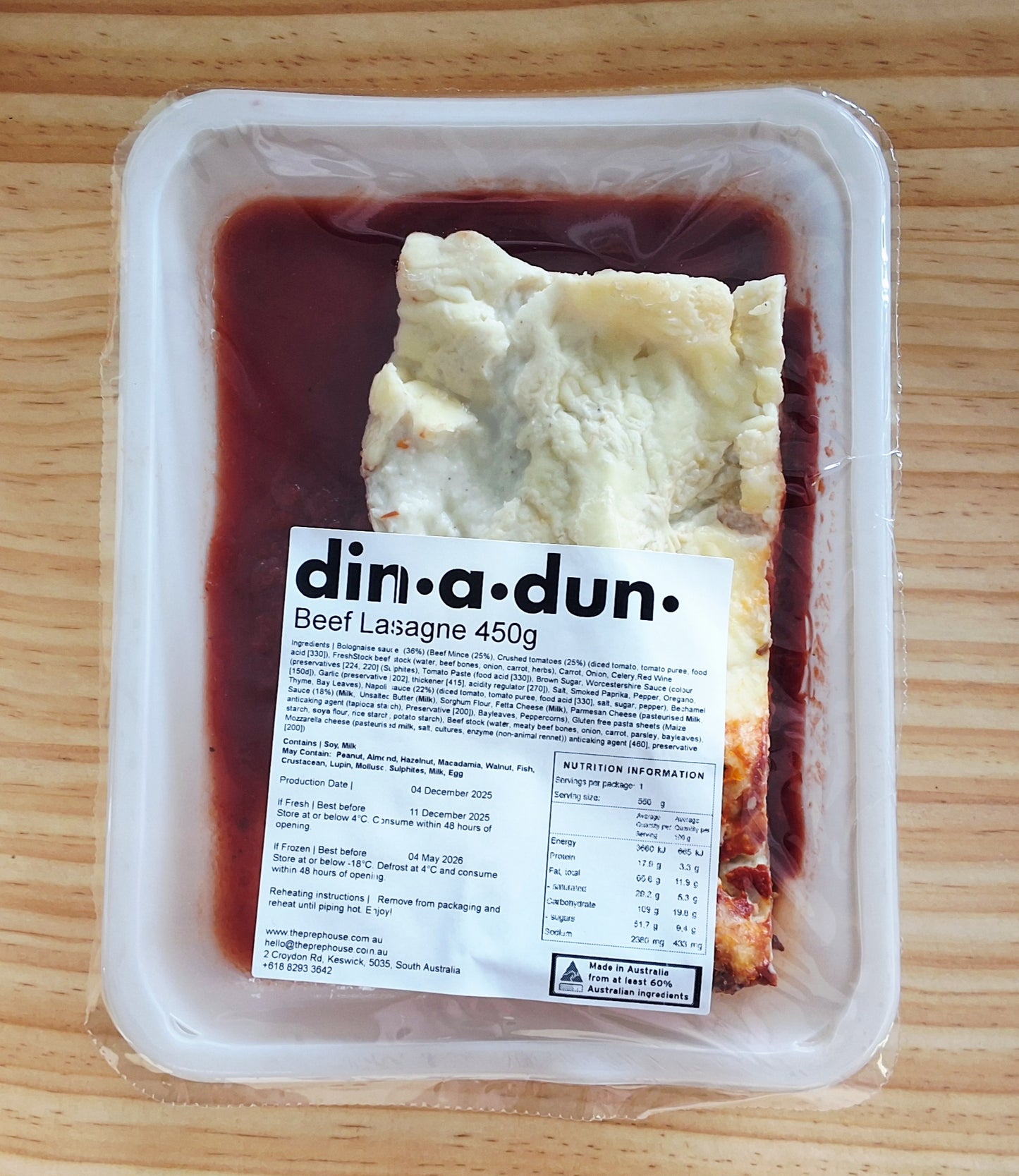 Traditional Beef Lasagna 450gm