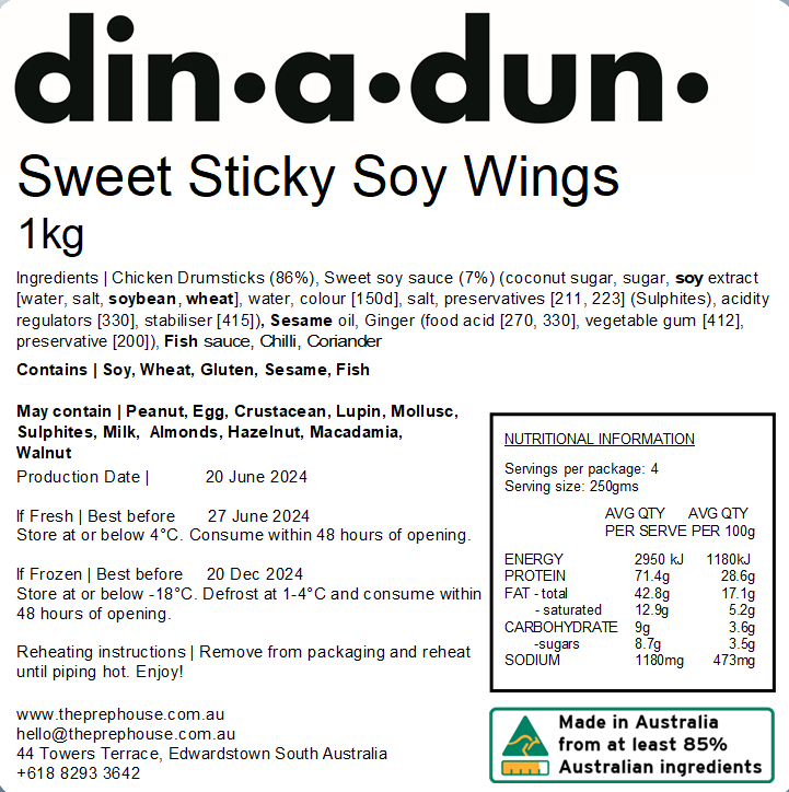 Sweet Sticky Soy Wings