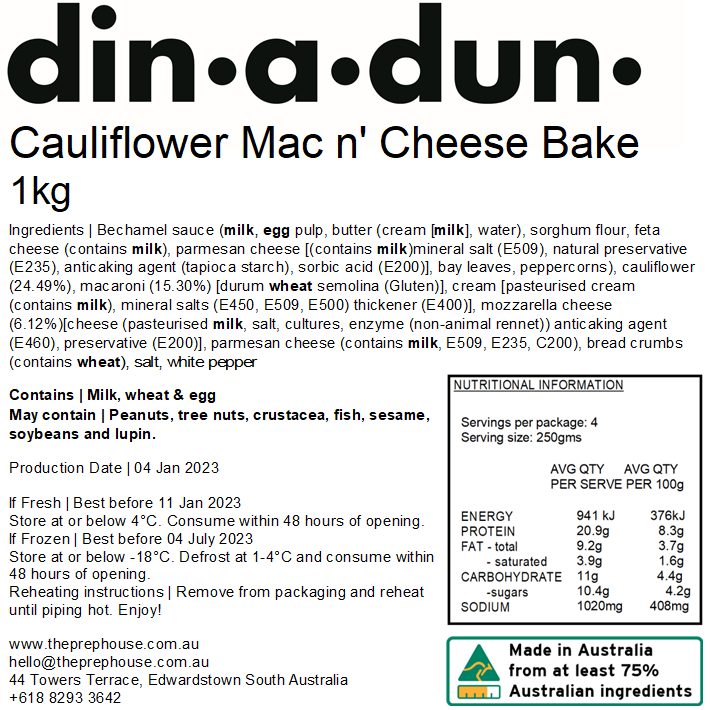 Cauliflower & Cheese Macaroni Bake