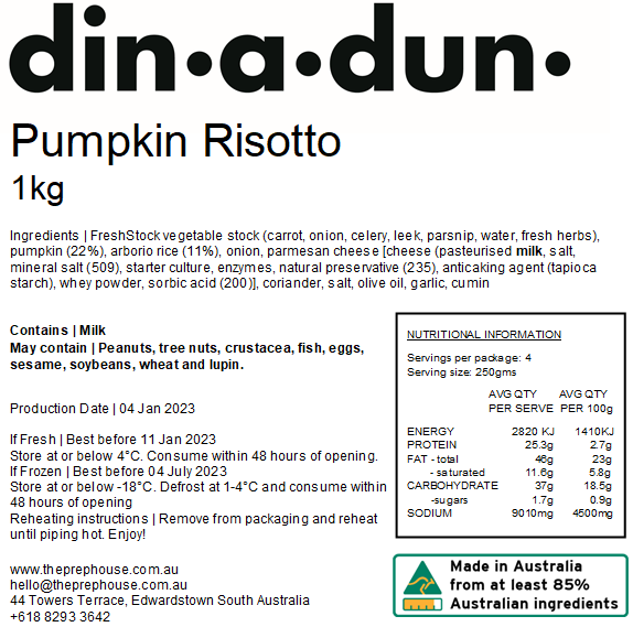 FRESH Pumpkin Risotto