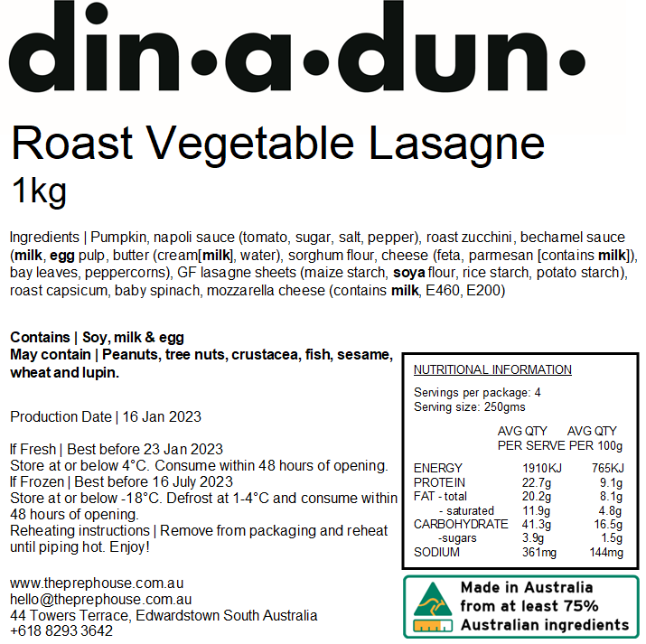 Roast Vegetable Lasagne