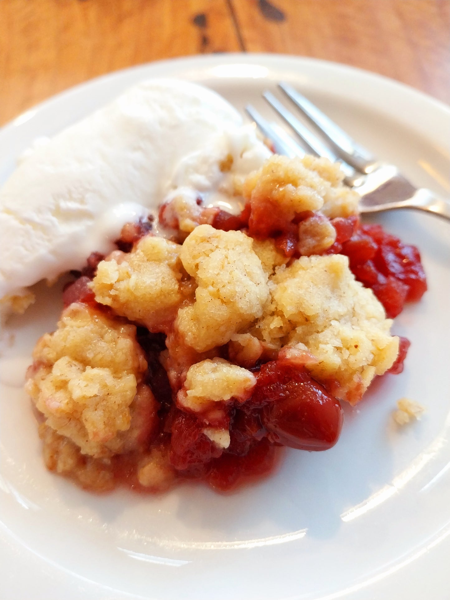 Sour Cherry & Apple Crumble