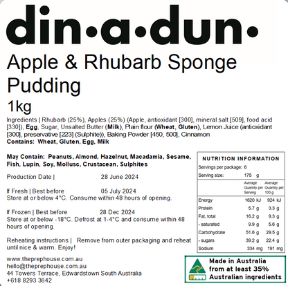 Apple & Rhubarb Sponge Cake