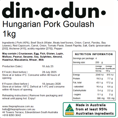 Hungarian Pork Goulash 1kg