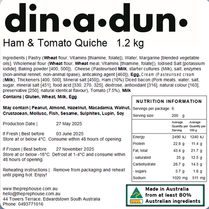 FRESH Ham & Tomato Quiche 1.2kg