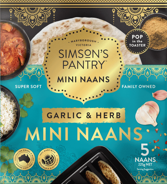 Mini Garlic Naans pack of 5