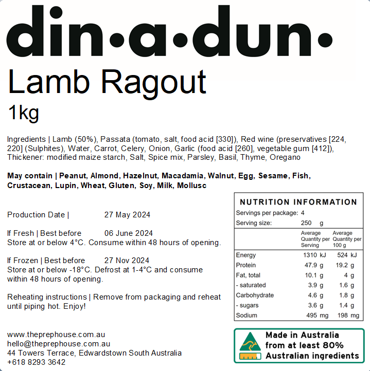 Lamb Ragout