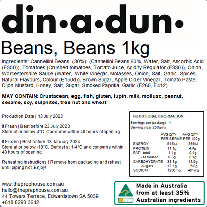 FRESH Beans! Beans! (Baked Beans) 1kg