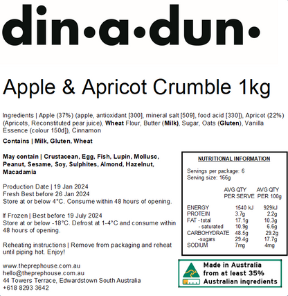 Apple & Apricot crumble