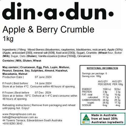 Mixed Berry & Apple Crumble