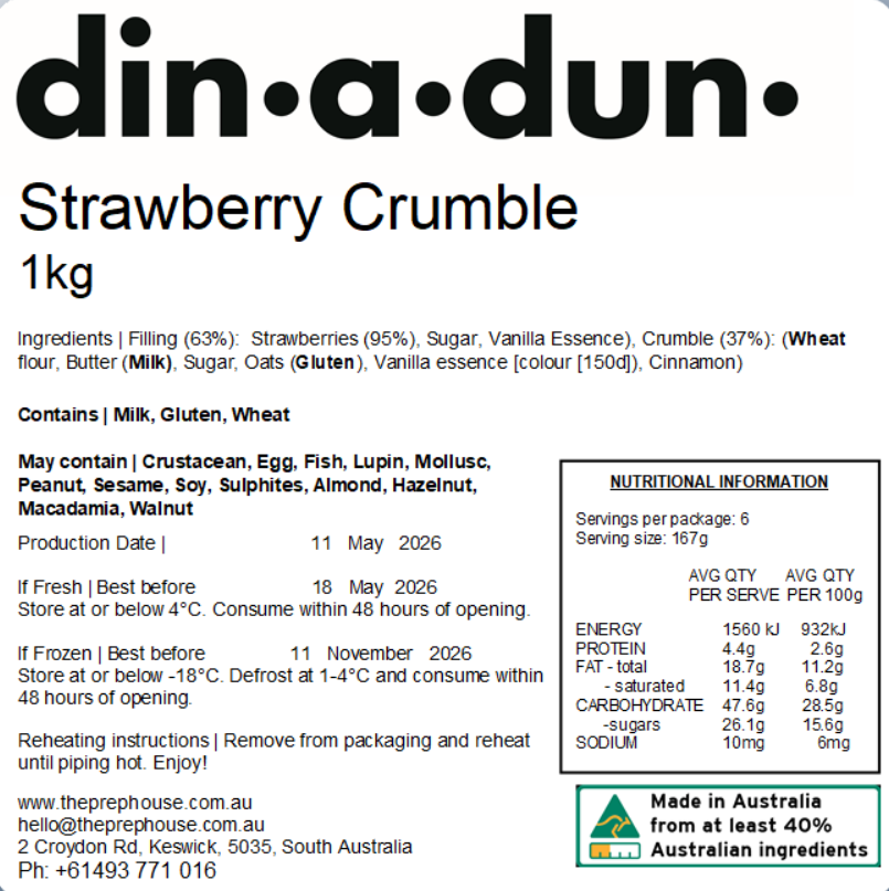 Strawberry Crumble 1kg