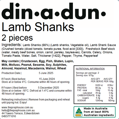 FRESH Lamb Shanks