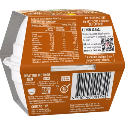 Basmati Rice Cups 2 x 120gm