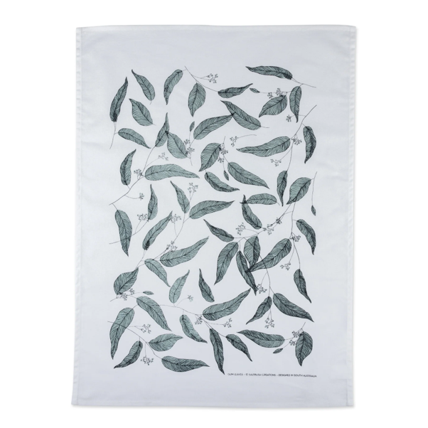 Australian floral art Tea Towels : Saltbush Creations