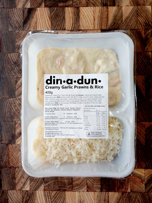 Creamy Garlic Prawns & Rice 400gm Individual