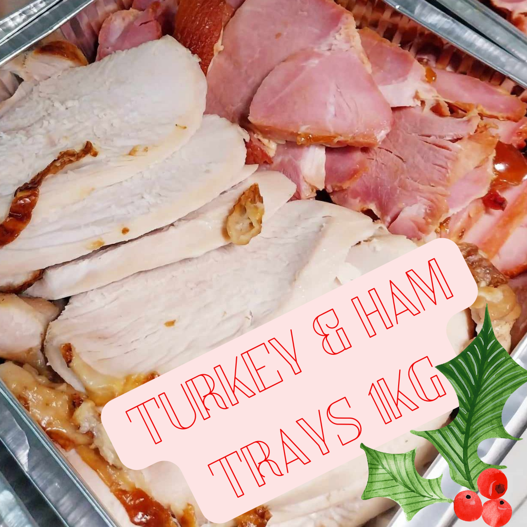 Turkey Breast & Glazed Ham Tray : Party size Christmas Meats + Gravy