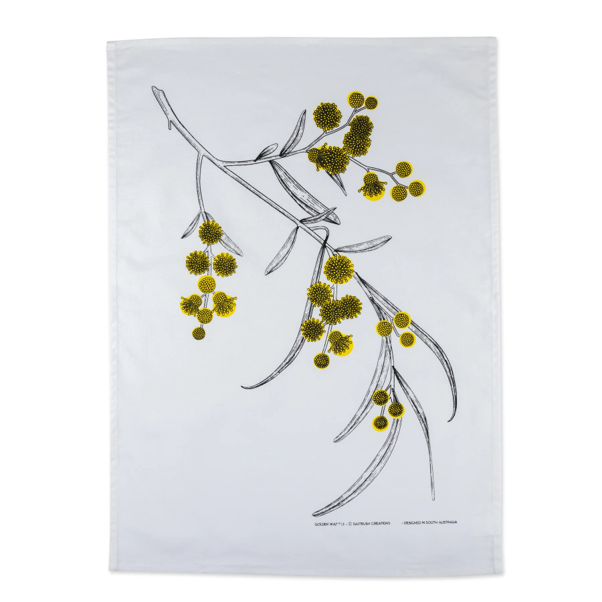 Australian floral art Tea Towels : Saltbush Creations