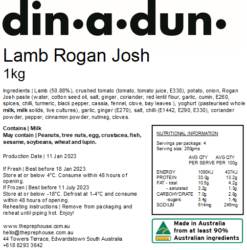 FRESH Lamb Rogan Josh