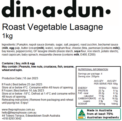 FRESH Roast Vegetable Lasagne