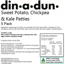 Load image into Gallery viewer, Sweet Potato, Chickpea &amp; Kale Patties (pack of 5)

