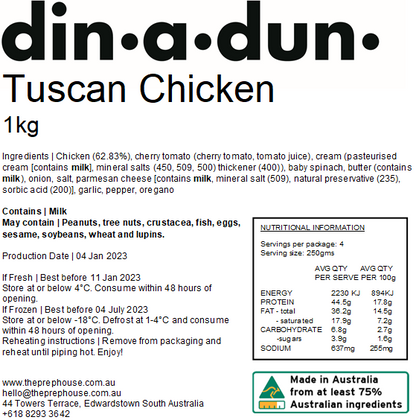FRESH Tuscan Chicken